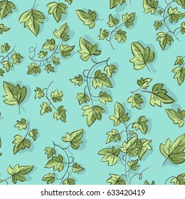 Seamless pattern with ivy