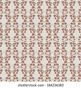 Seamless pattern with ivy leaves silhouettes.