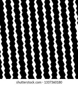 Seamless pattern. Jagged lines ornament. Wavy stripes motif. Triangular waves background. Abstract image. Ethnic backdrop. Digital paper, textile print, web design. Vector