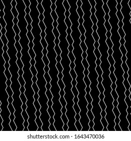  Nahtloses Muster. Zierreihen aus Zierreihen. Schweres Motiv. Dreieckige Wellen, Hintergrund. Zigzag Streifen Bild. Lineare Hintergrund. Digitales Papier, Stoffdruck, Webdesign. Vektorillustration.