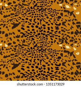 Seamless pattern with jaguar spots