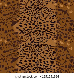 Seamless pattern with jaguar spots