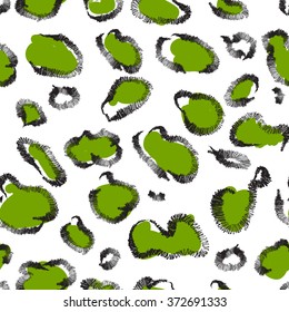 Seamless pattern of jaguar spots. Natural textures
