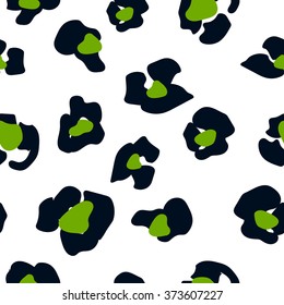 Seamless pattern of jaguar spots. Natural textures