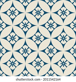 seamless pattern, japanese art surface design for fabric scarf tiles and decor