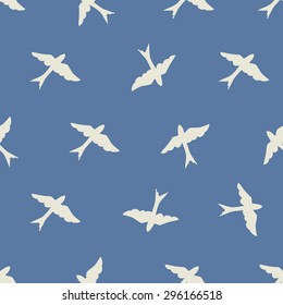 Seamless Pattern Japanese Bird Vector Art Stock Vector (Royalty Free ...