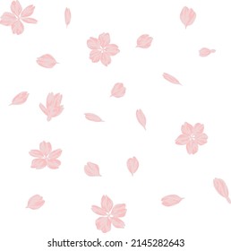 Patrón sin foco de flores de cerezo japonesas.