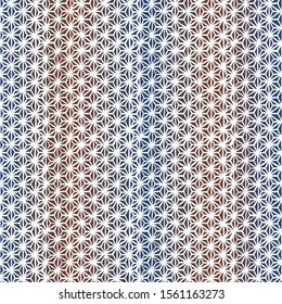 Seamless pattern with japanese hemp leaf motif. Hand drawn irregular print. Vector modern style illustration for t-shirt, fabric, wrapping and wallpaper design.