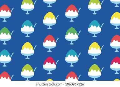 seamless pattern with Japanese shaved ice dessert for banners, cards, flyers, social media wallpapers, etc.