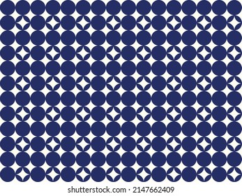 Patrón sin foco al estilo japonés. Plantilla en estilo asiático. Ilustración vectorial geométrica con color índigo para fondo, fondo, plantilla, afiche, ropa, tarjeta. etc.