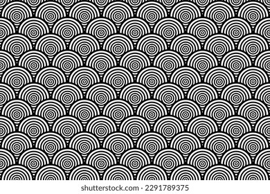 Seamless pattern japanese wave design background for label product, background, cover, print, business, sticker, and more