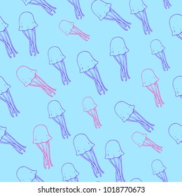 seamless pattern jellyfish, can use for textile, post cards,cover etc