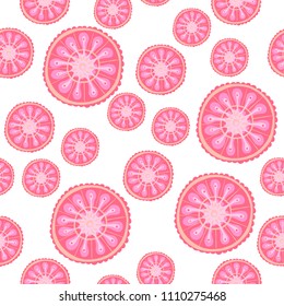 seamless pattern of jellyfish. Hand drawn jellyfish. Vector illustration. Sea collection.