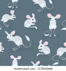 seamless pattern with jerboas