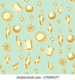 Seamless pattern with jewelry.