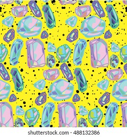 
Seamless pattern with jewels. A colorful background. Pleasant color combination.