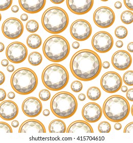 Seamless pattern with jewels. Endless texture for your design.