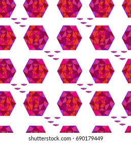 Seamless pattern with jewels. Rubies, amethysts for your design.