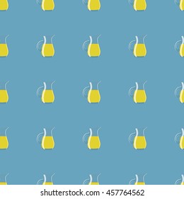 Seamless pattern of jug with juice. Vector EPS 10.