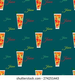 Seamless pattern with juice