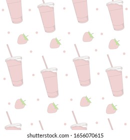 Nahtlose Mustersaft-Erdbeerhintergrund Vektorillustration EPS10