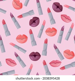 Patrón sin foco con labios y labios brillantes y jugosos. Los labios femeninos sexys sobre un fondo claro. Vector