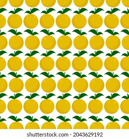 Seamless pattern from juicy orange on a white background. Vector illustration for textiles, packaging material.