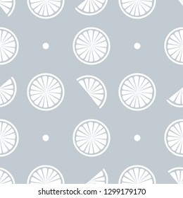 Seamless pattern with juicy slice vector illustration background.