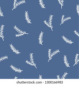 Seamless Pattern Jungle Foliage Plants 