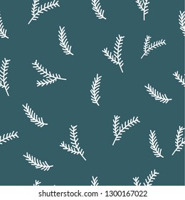 Seamless Pattern Jungle Foliage Plants 