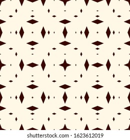 Seamless pattern with kaleidoscope ornament. Mini diamonds motif. Repeated rhombuses abstract background. Minimalist geometric wallpaper. Vector modern ethnic digital paper, textile print, page fill