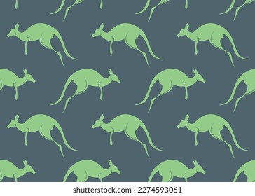 Seamless pattern of kangaroos Simple seamless animal pattern with kangaroos. vector illustration