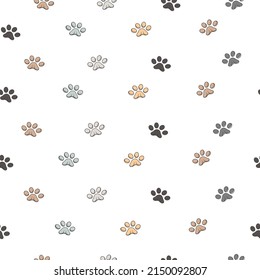 patrón transparente kawaii lindo gatos huella de la marca de fondo del papel de la tarjeta