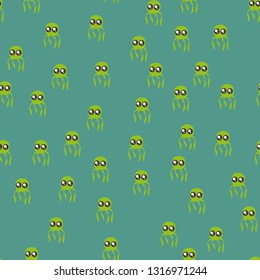 Seamless pattern with Kawaii elements. Vector.