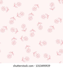 Seamless pattern with Kawaii flowers. Vector