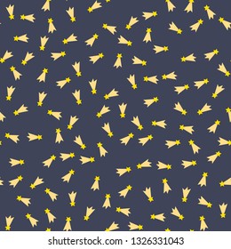 Seamless pattern with Kawaii stars. Vector