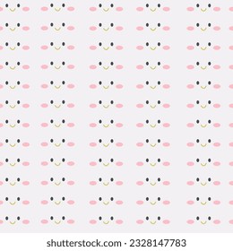 Seamless pattern with kawaii styles. Smiling emoticons. Hand drawn trendy Vector illustration for kids. Good for Fabric, textile, giftware, wallpaper, for book design and more
