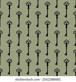 Seamless pattern with keys. Design for fabric, textiles, wallpaper, packaging