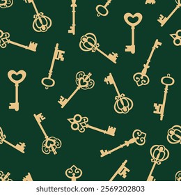 Seamless pattern with keys. Design for fabric, textiles, wallpaper, packaging	
