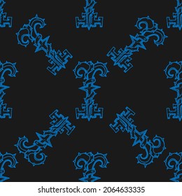 Seamless pattern of keys. hand drawn vector illustration for print or web design