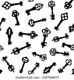 Seamless  pattern with Keys. Texture for textile, wallpaper and backdrop.