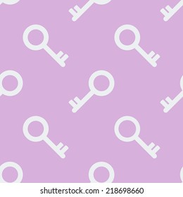 Seamless pattern with keys. Vector illustration. Soft colors. 