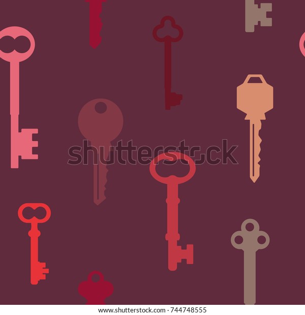 Seamless pattern with\
keys  for your design