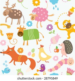 Seamless pattern for kids