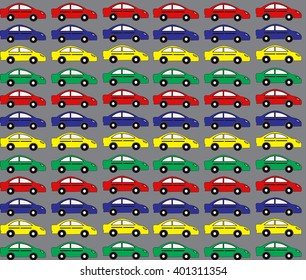Seamless pattern of kids' transport, for packaging, tissue