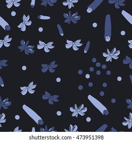 Seamless  pattern with  kitchen herbs, doodles,  cinnamon,star anise, bell pepper,  hole. Hand drawn.