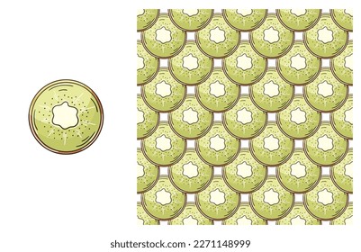 Seamless pattern for kitchen, restaurant or shop. Set in hand draw style