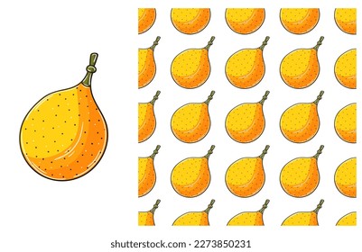 Seamless pattern for kitchen, restaurant or shop. Set in hand draw style