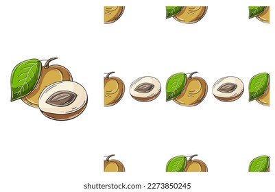 Seamless pattern for kitchen, restaurant or shop. Set in hand draw style