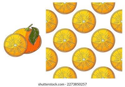 Seamless pattern for kitchen, restaurant or shop. Set in hand draw style